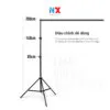 1 Giá treo Phông nền, backdrop chữ U kích thước rộng 3m x cao 2m