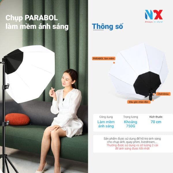 Softbox làm mềm ánh sáng