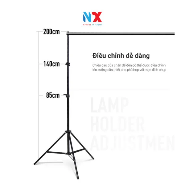 1 Giá treo Phông nền, backdrop chữ U kích thước rộng 3m x cao 2m