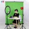 Bộ khung phông xanh tách nền di động kích thước 1.5x2m