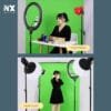 Bộ khung phông xanh tách nền di động kích thước 1.5x2m