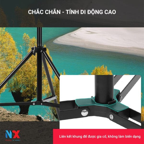 Chân đèn cao 2.1m hợp kim nhôm - gắn đèn livestream, softbox chụp hình, đèn flash, máy ảnh