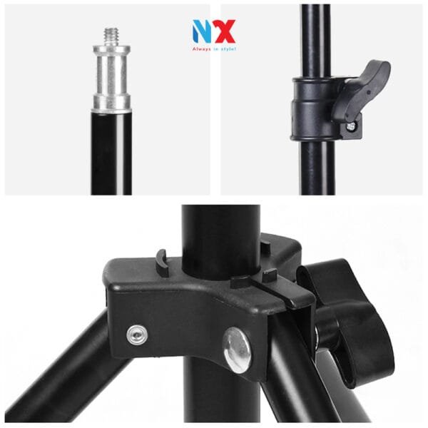 Chân đèn cao 2.1m hợp kim nhôm - gắn đèn livestream, softbox chụp hình, đèn flash, máy ảnh