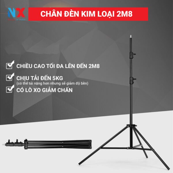 1 copy 4 Chân đèn cao 2.8m hợp kim nhôm