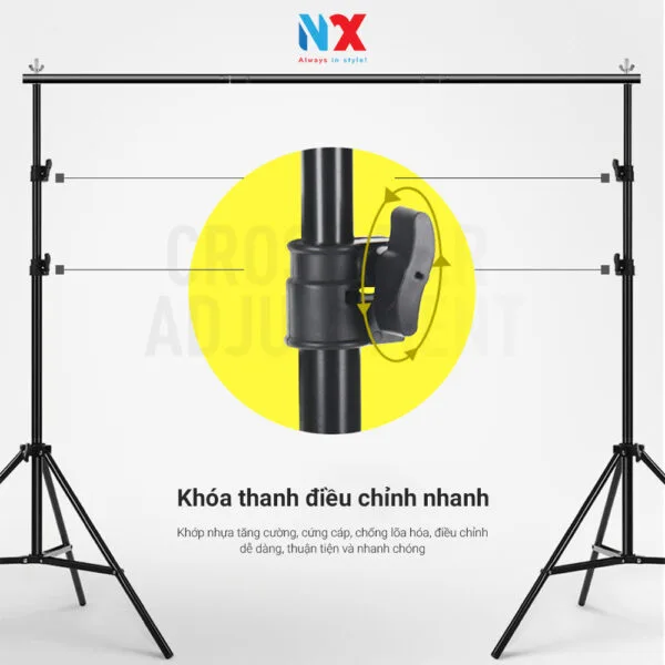 1 copy Giá treo Phông nền, backdrop chữ U kích thước rộng 3m x cao 2m