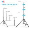 Chân đèn cao 2.1m hợp kim nhôm - gắn đèn livestream, softbox chụp hình, đèn flash, máy ảnh