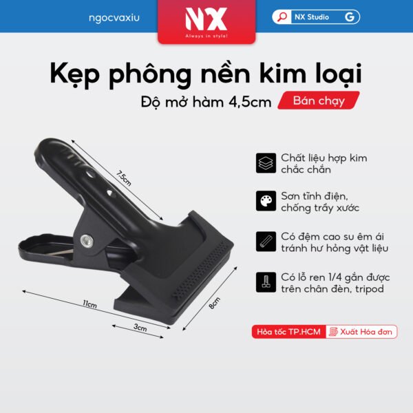 Kẹp Kim Loại Kẹp phông nền kim loại sơn tĩnh điện
