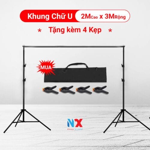 Giá treo phông nền chữ U 2x3m