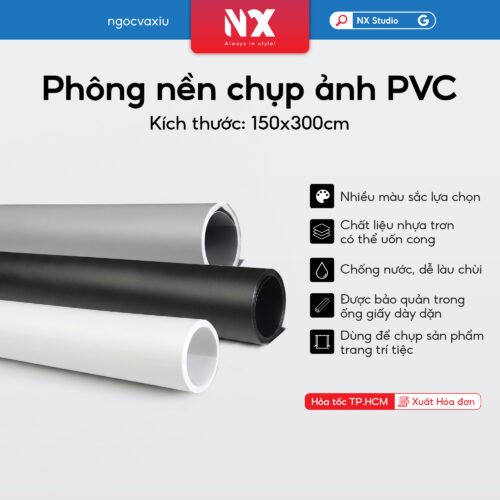 Phông Nền PVC 150x300cm Phông nền trơn nhựa PVC 150x300cm