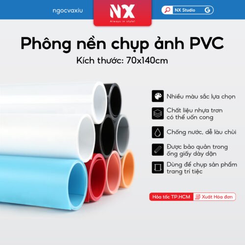 Phông nền trơn nhựa PVC 70x140cm