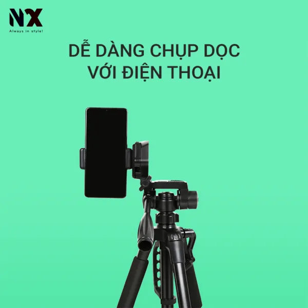 Tripod máy ảnh, điện thoại 3570 chất liệu hợp kim chắc chắn, cao 1m7
