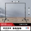 Khung chữ U treo phông nền chụp ảnh, bánh xe di động nhiều kích thước, điều chỉnh được chiều cao và chiều ngang