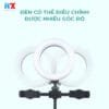 Giá đỡ điện thoại đôi, kèm đèn livestrem tròn 16cm 3 chế độ màu