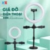 Giá đỡ điện thoại đôi, kèm đèn livestrem tròn 16cm 3 chế độ màu