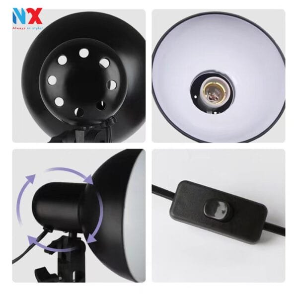 Chóa gắn bóng đèn studio ren e27 có thể gắn được hầu hết bóng đèn