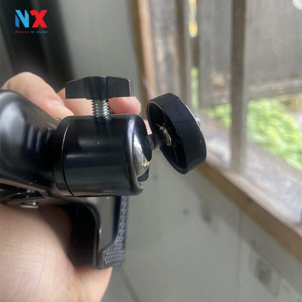 Kẹp kim loại đầu bi xoay 360 độ, kẹp được phông nền, đèn live, điện thoại, khung treo