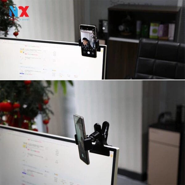 Kẹp kim loại đầu bi xoay 360 độ, kẹp được phông nền, đèn live, điện thoại, khung treo