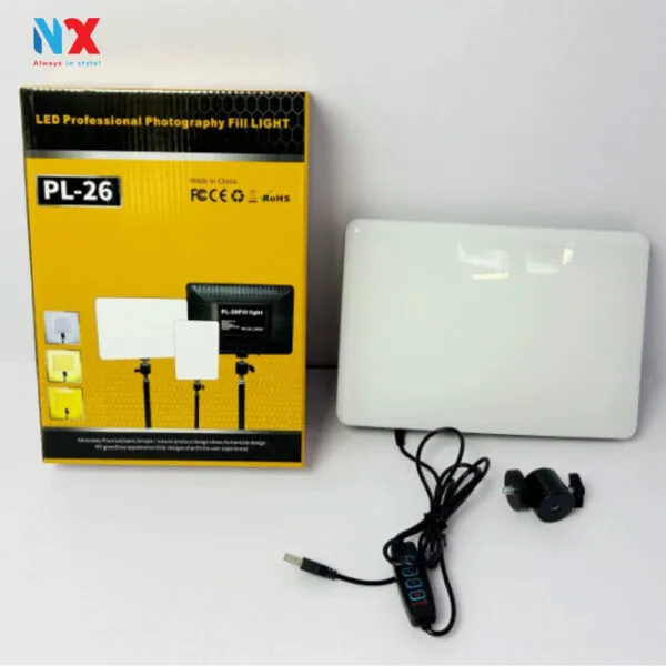 Đèn led 10 inch chụp ảnh, livestream USB, 3 chế độ màu, điều chỉnh cường độ sáng PL-26