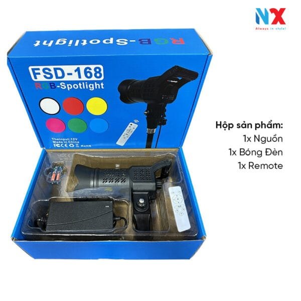 FSD 168 copy 4 Đèn Spotlight FSD-168 ánh sáng hội tụ, chiếu sáng chụp ảnh, quay phim với nhiều chế độ ánh sáng