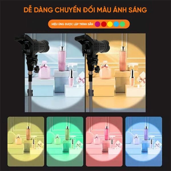 FSD 168 copy 8 Đèn Spotlight FSD-168 ánh sáng hội tụ, chiếu sáng chụp ảnh, quay phim với nhiều chế độ ánh sáng