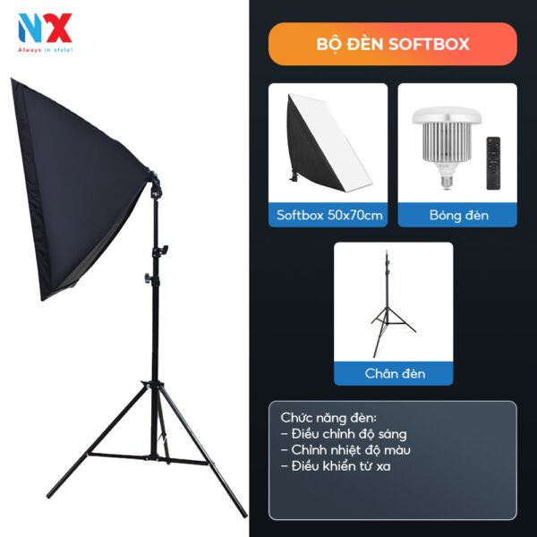 Den Softbox Bộ Đèn Studio Chuyên Nghiệp - Tùy Chọn Parabol & Softbox 150W