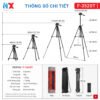 Thong So F3520T Tripod F-3520T Cao 1m42 dùng cho máy ảnh, điện thoại